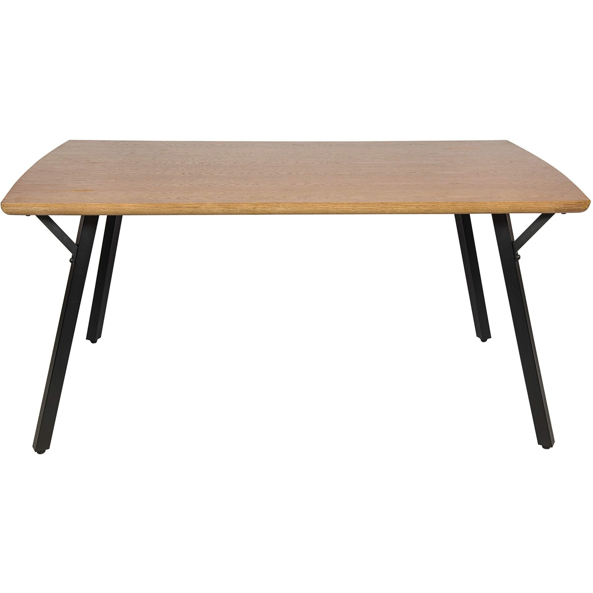 Leisuremod Ravenna Modern Rectangular Wood 63"" Dining Table With Metal Y-Shaped Joint Legs
