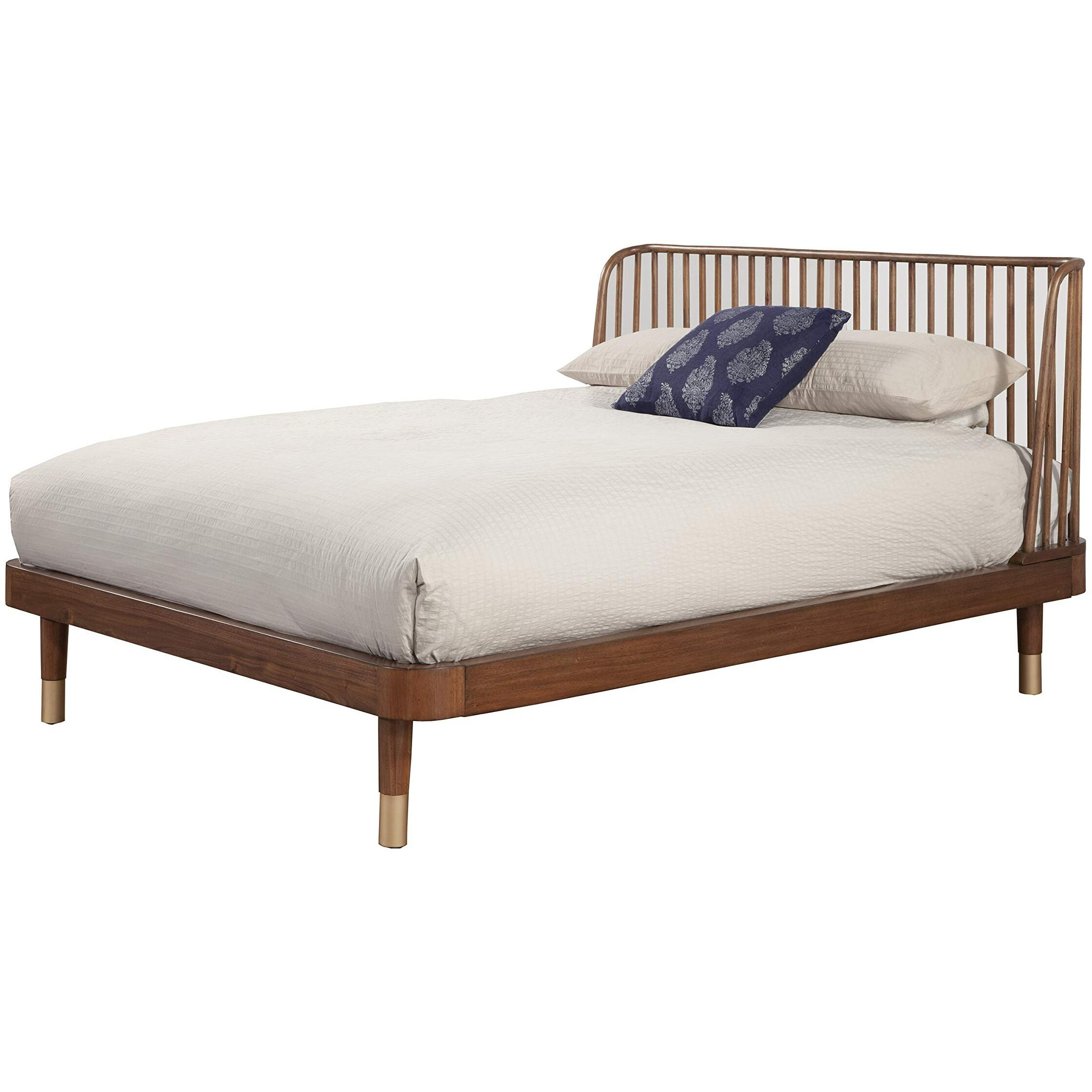 Alpine Furniture Belham Platform  Queen  Dark Walnut