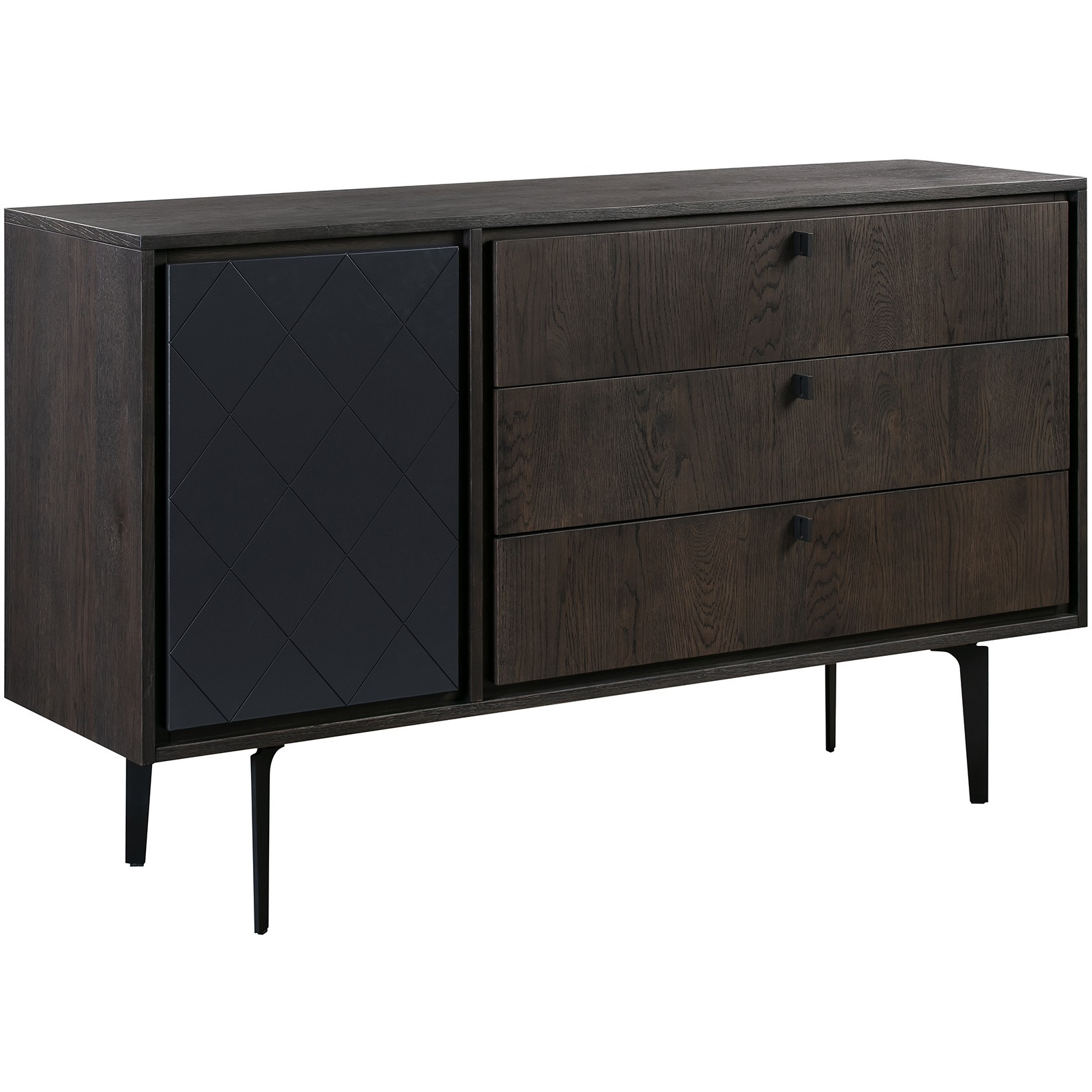 Cross Solid Oak And Metal 3 Drawer Dresser