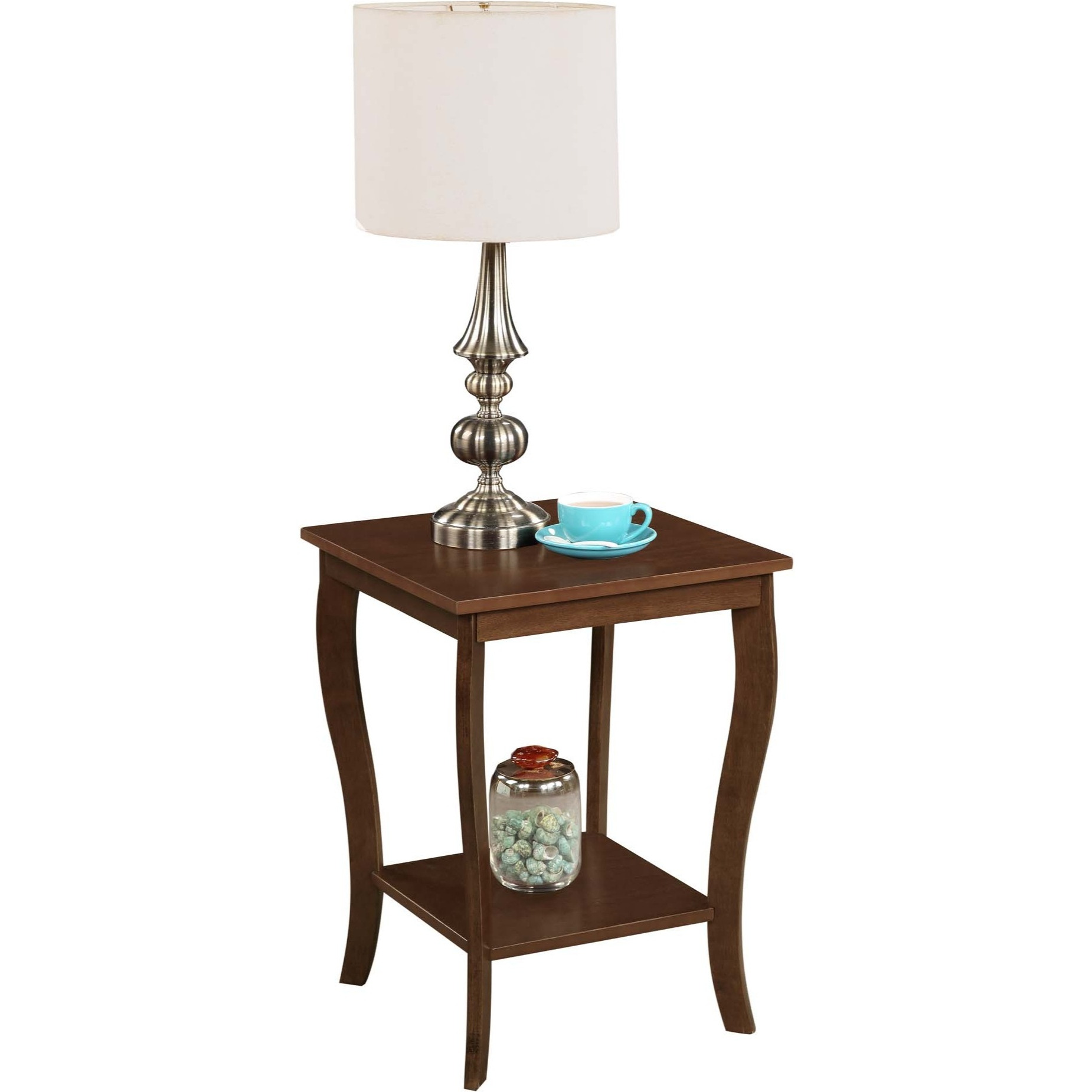 American Heritage Square End Table With Shelf