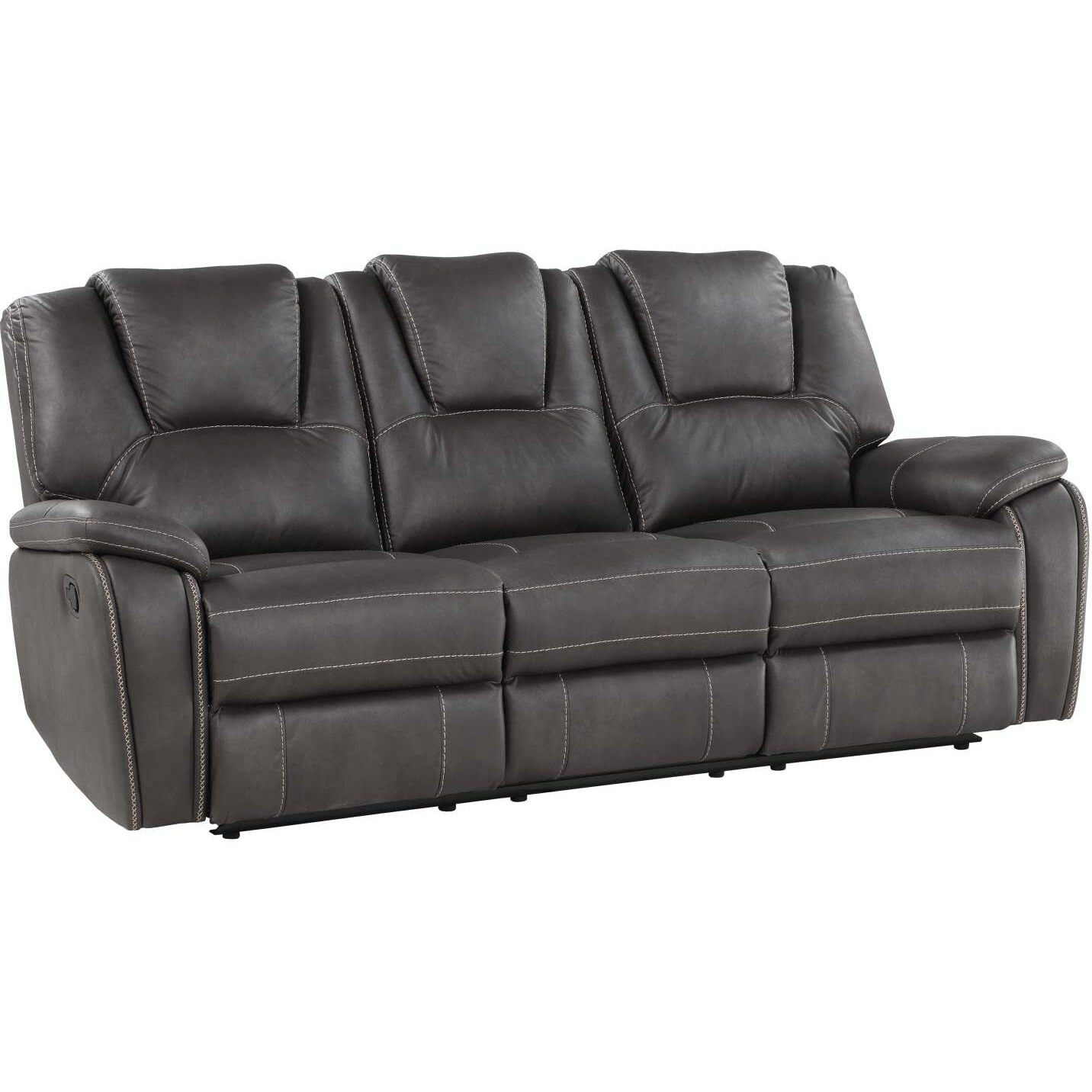 Steve Silver Katrine Charcoal Pu Manual Sofas  835 X 36 X 39