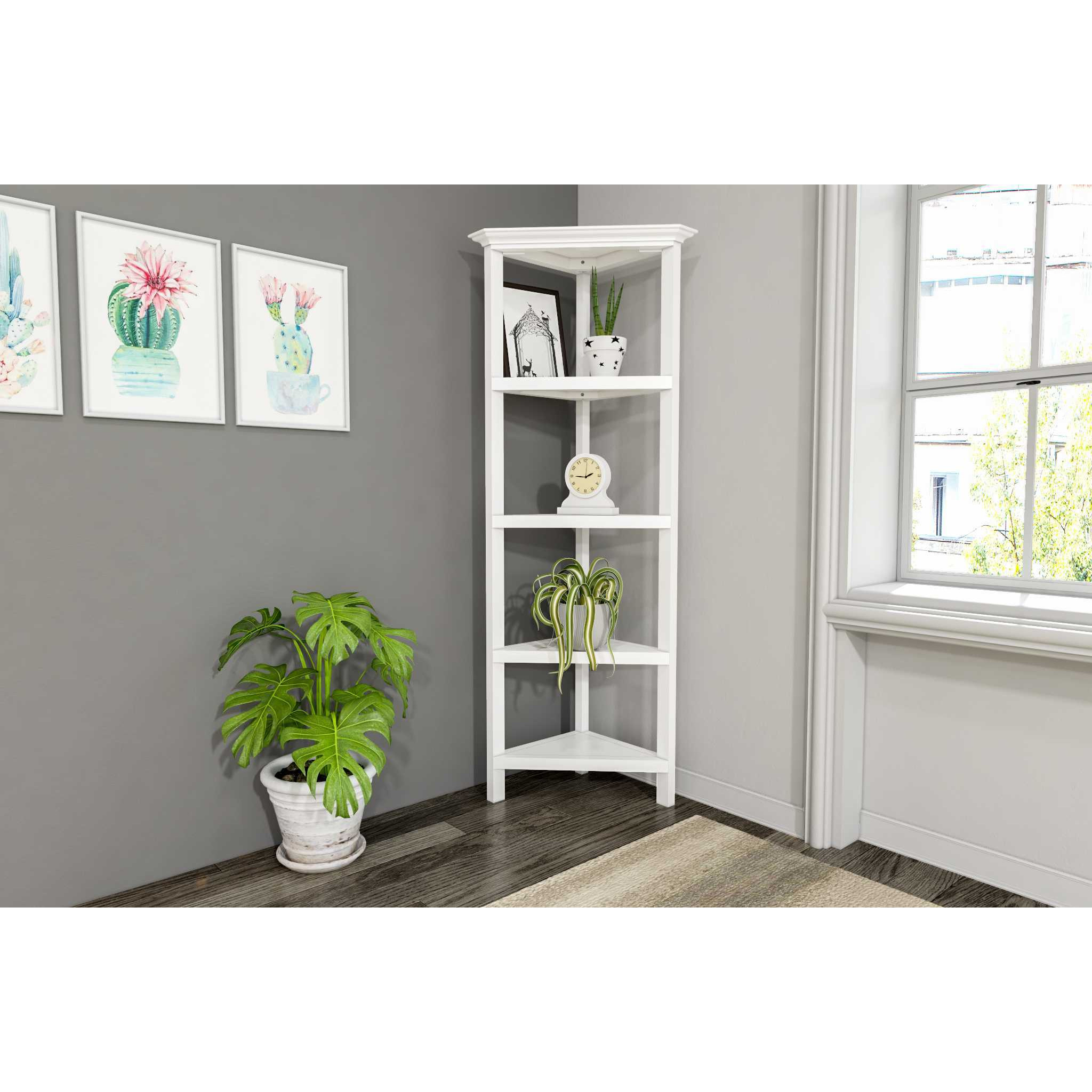 60"" Bookcase With 2 Shelves In White