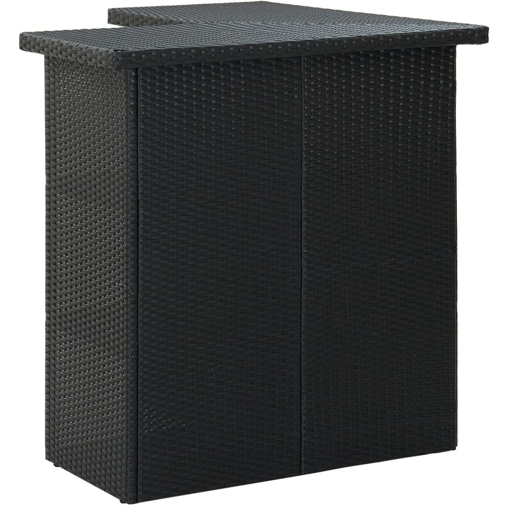 Vidaxl Corner Bar Table Black 39.4"&quotX19.7"&quotX41.3"" Poly Rattan