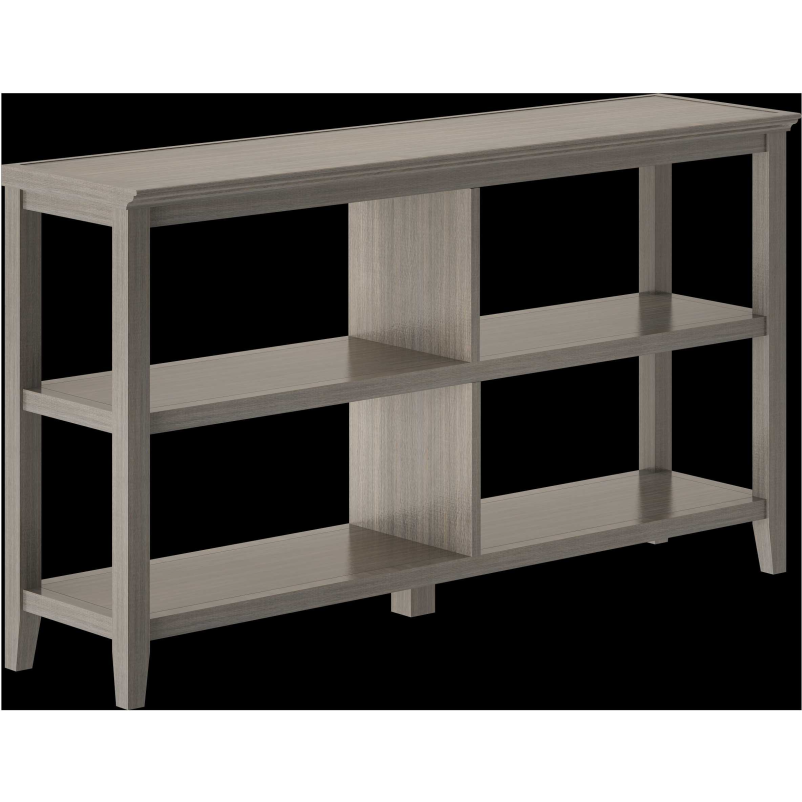 30"" Bookcase With 2 Shelves In Washed Grey