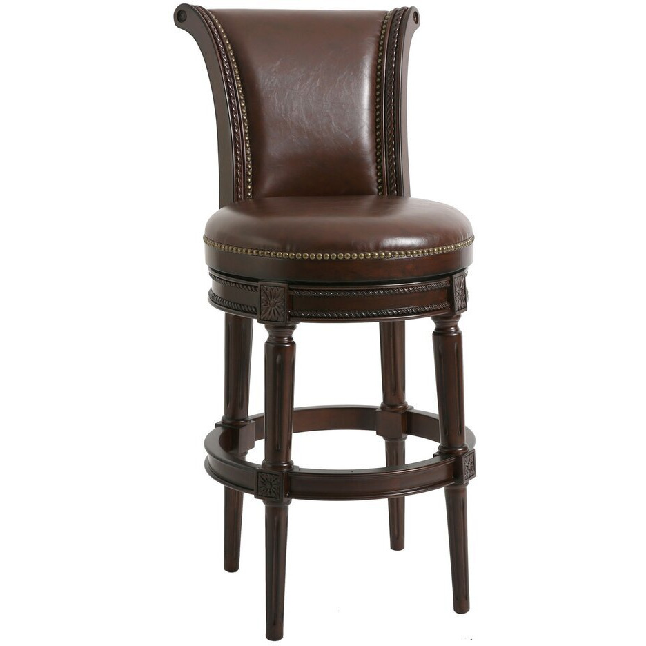 45"" Walnut Hardwood Frame Upholstered Bar Stool