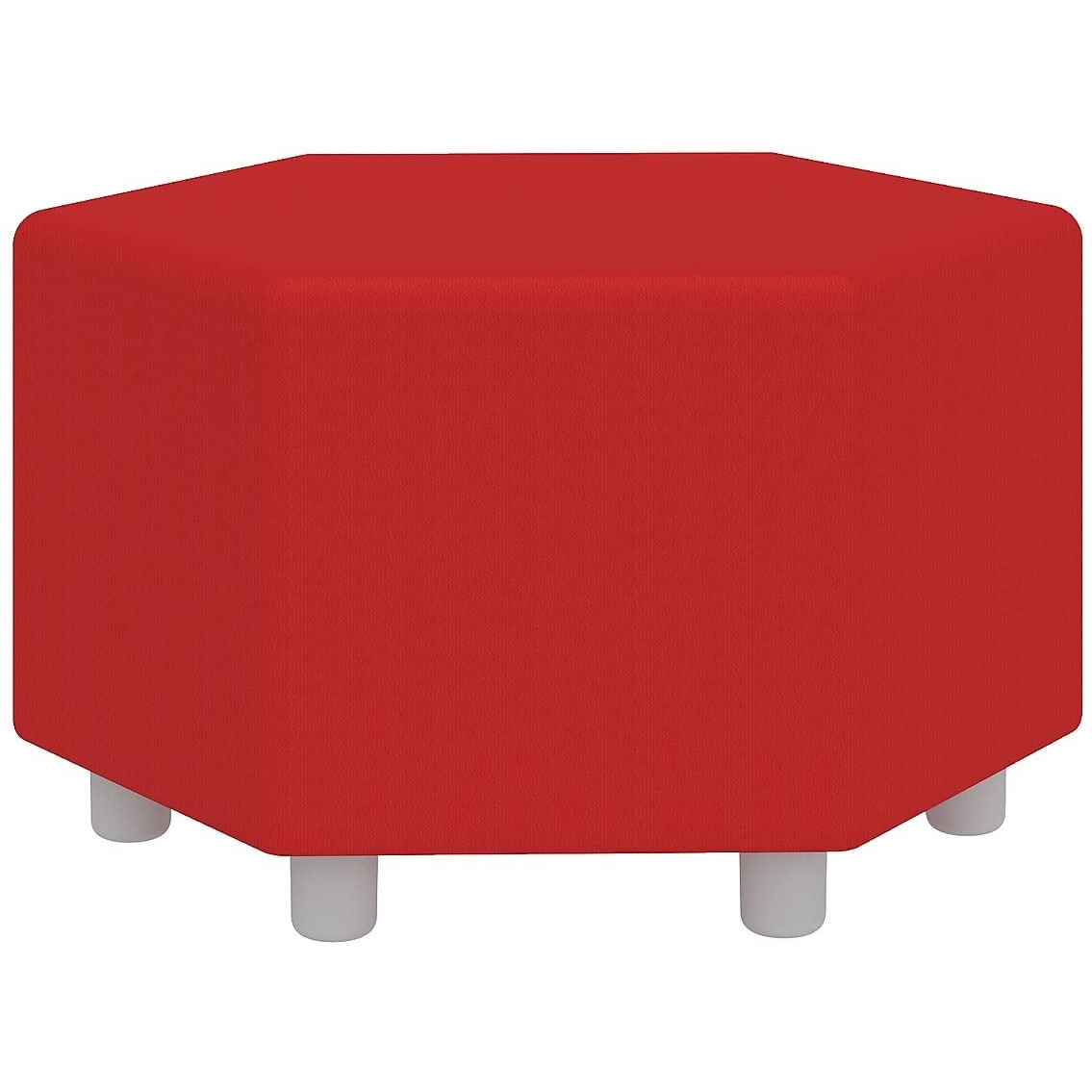Learn 30 Hexagon Vinyl Ottoman - Redvinyl