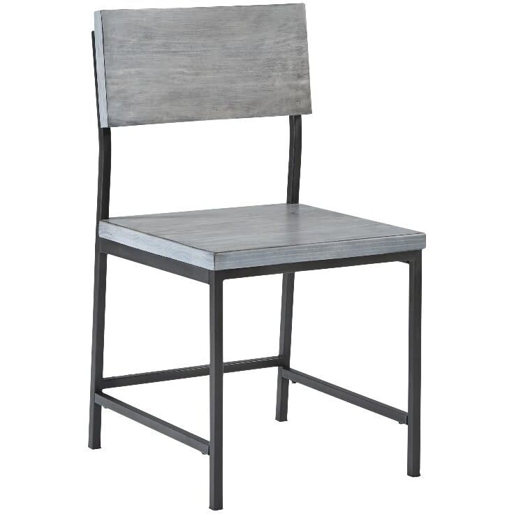 Wood/Metal Dining Chair - Gray- A103-41G
