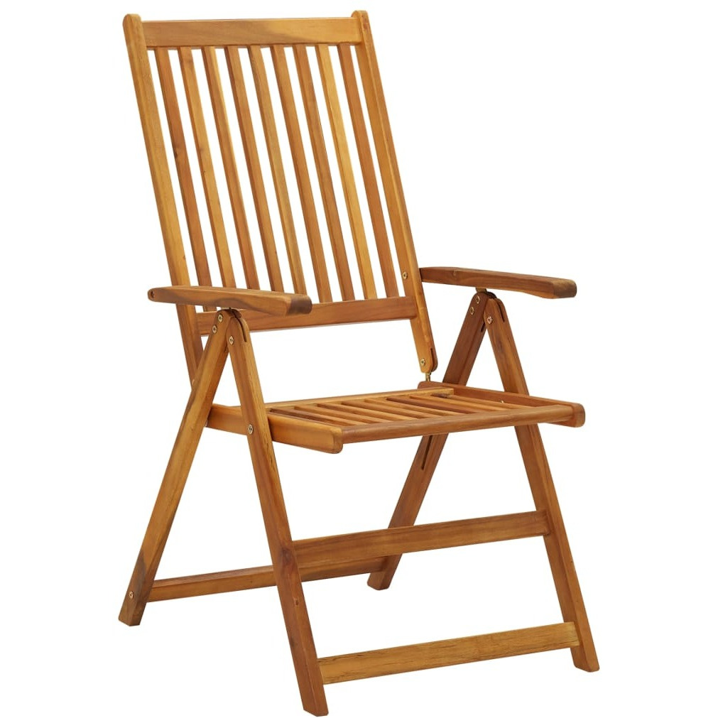 Vidaxl Patio Reclining Chairs 2 Pcs With Cushions Solid Acacia Wood
