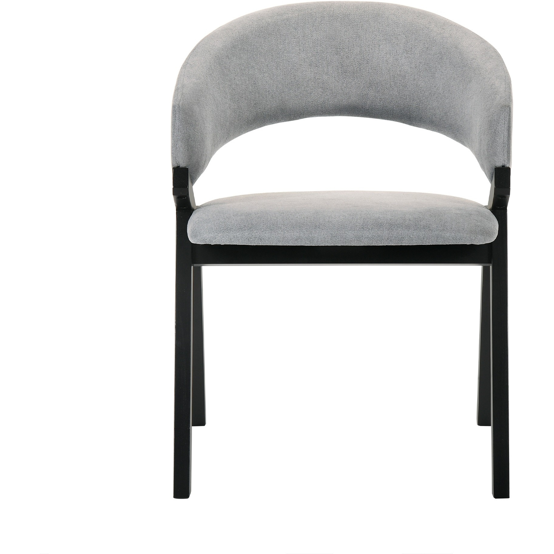 Talulah Gray Fabric And Black Veneer Dining Side Chairs - Set Of 2