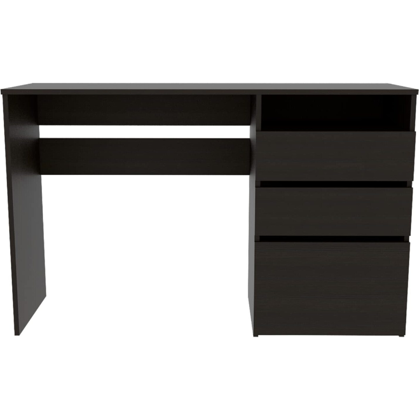 Kenai 3 Drawers Computer Desk Black Wengue