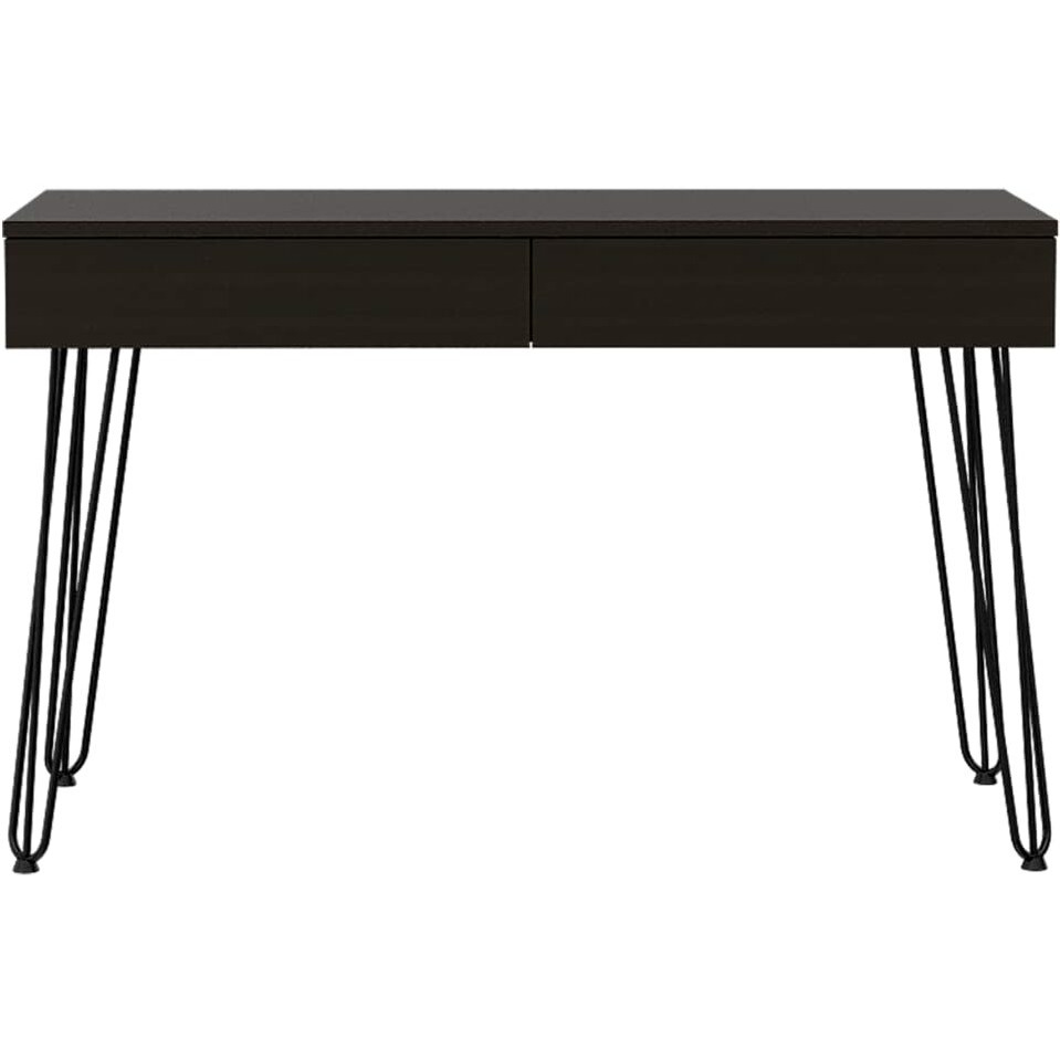 Salamanca Writing Desk With 2-Drawers And Hairpin Legs  Black -Office