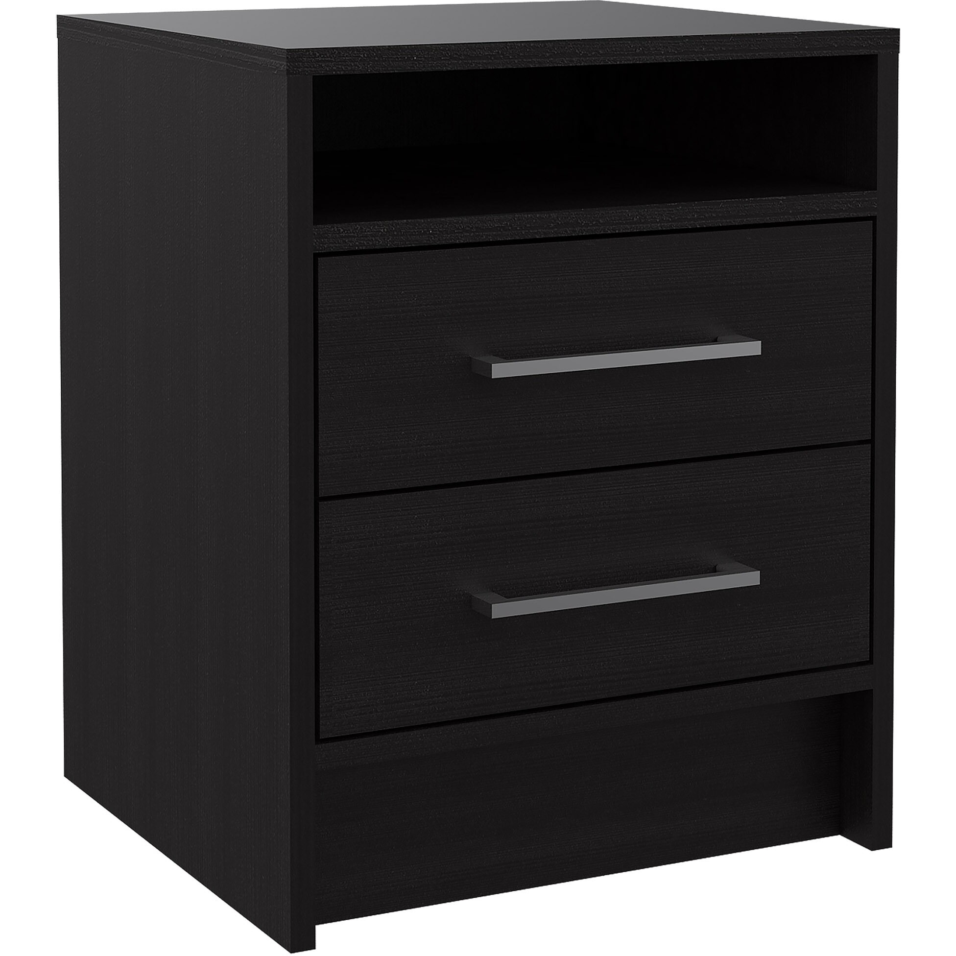 Light And Dark Oak Two Drawer Nightstand