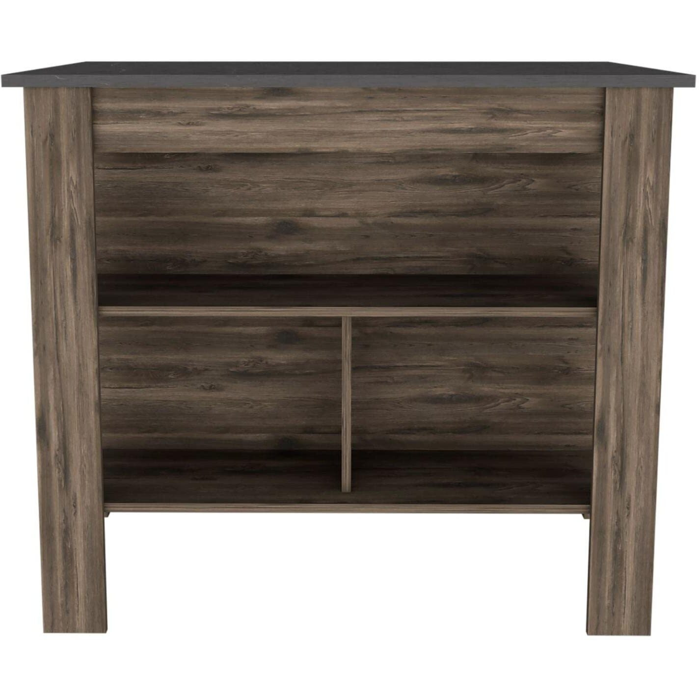 Delos Kitchen Island Dark Brown - Onix
