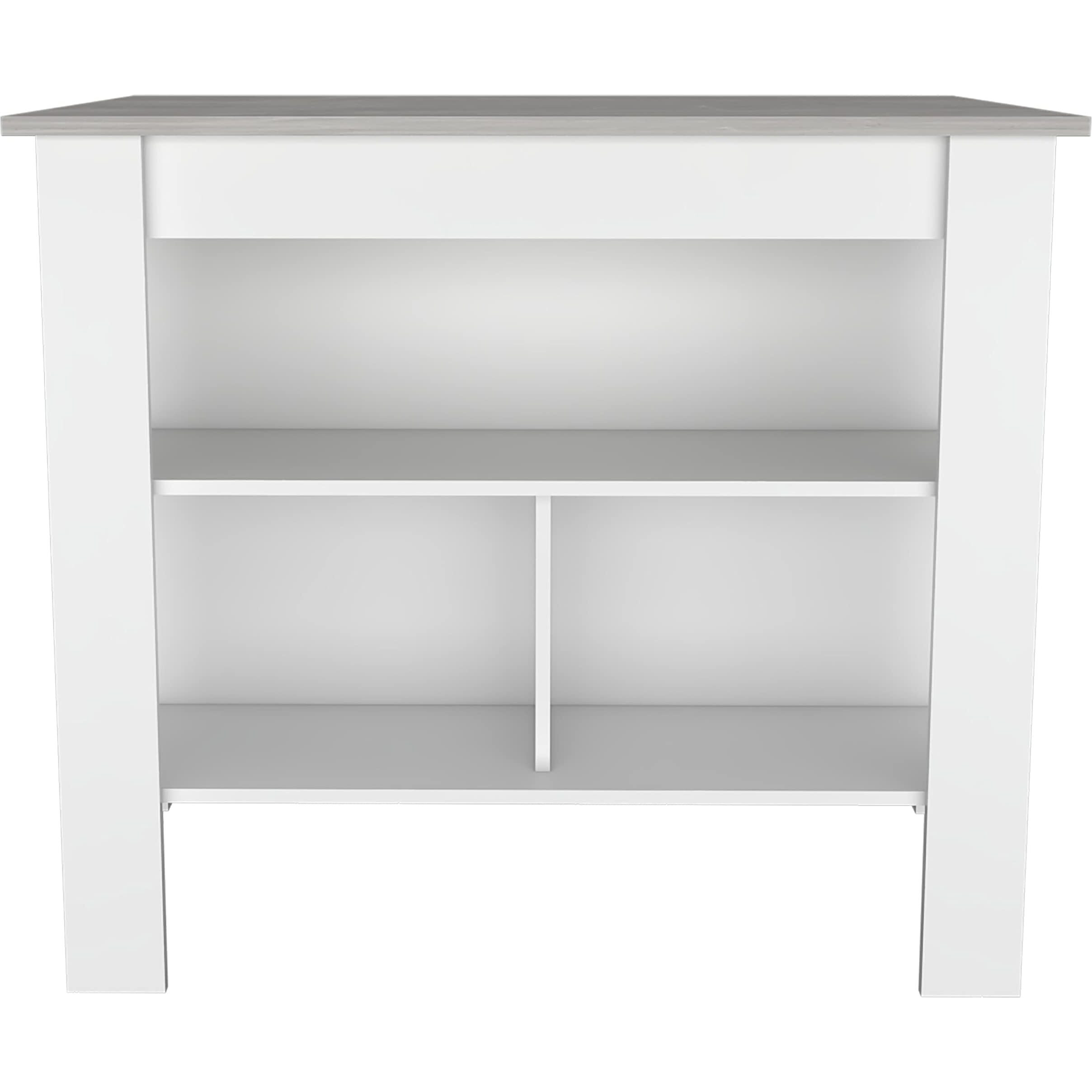 Delos Kitchen Island White - Ibiza - Marble