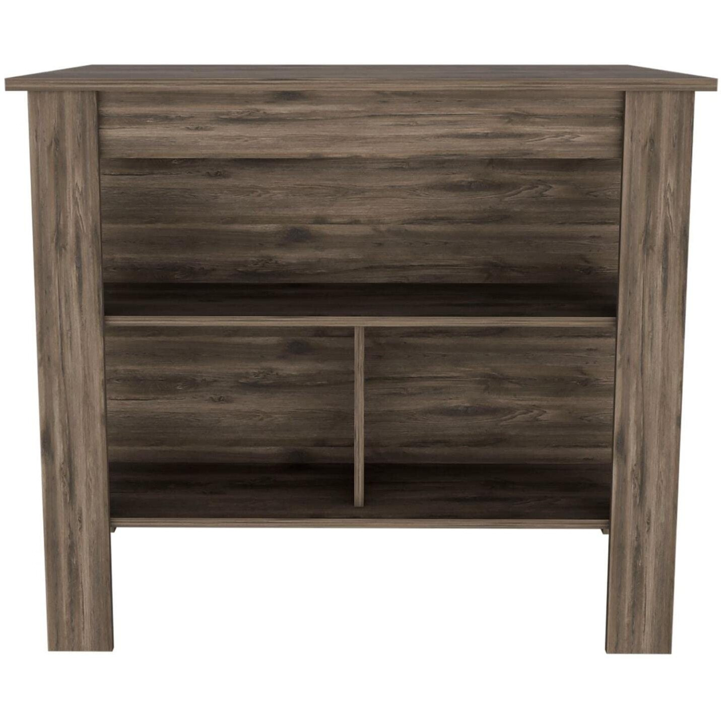 Delos Kitchen Island Brown