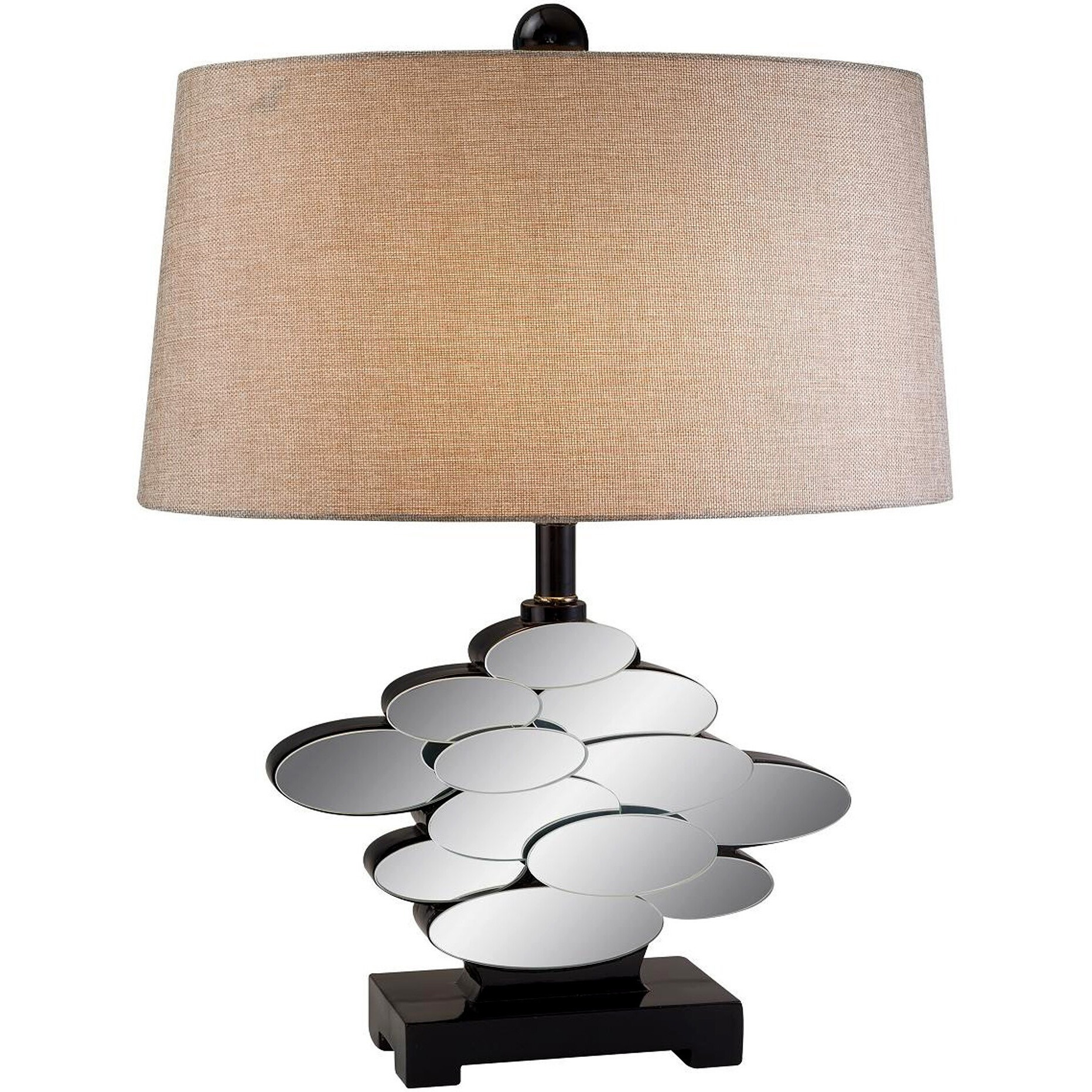 Beautiful Bronzed Table Lamp With Glass Accents