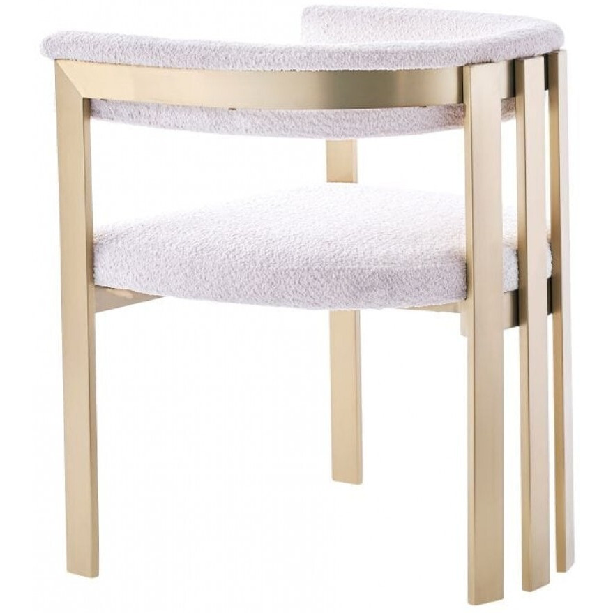 Beige Gold Dining Chair