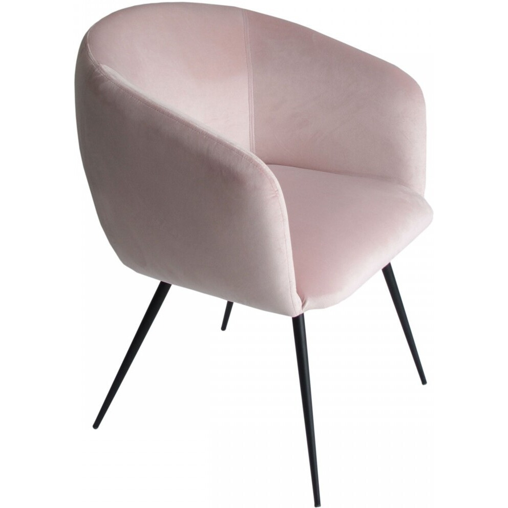 Pink Velvet Modern Dining Chair