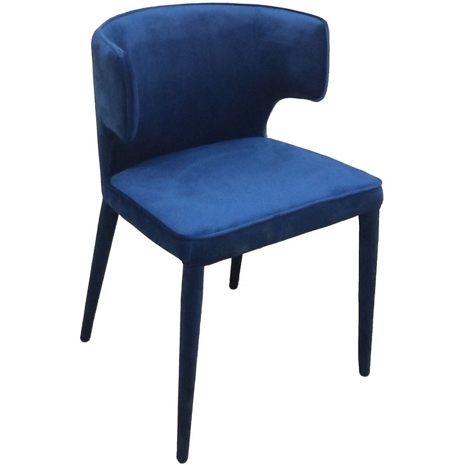 Blue Velvet Wrapped Dining Chair