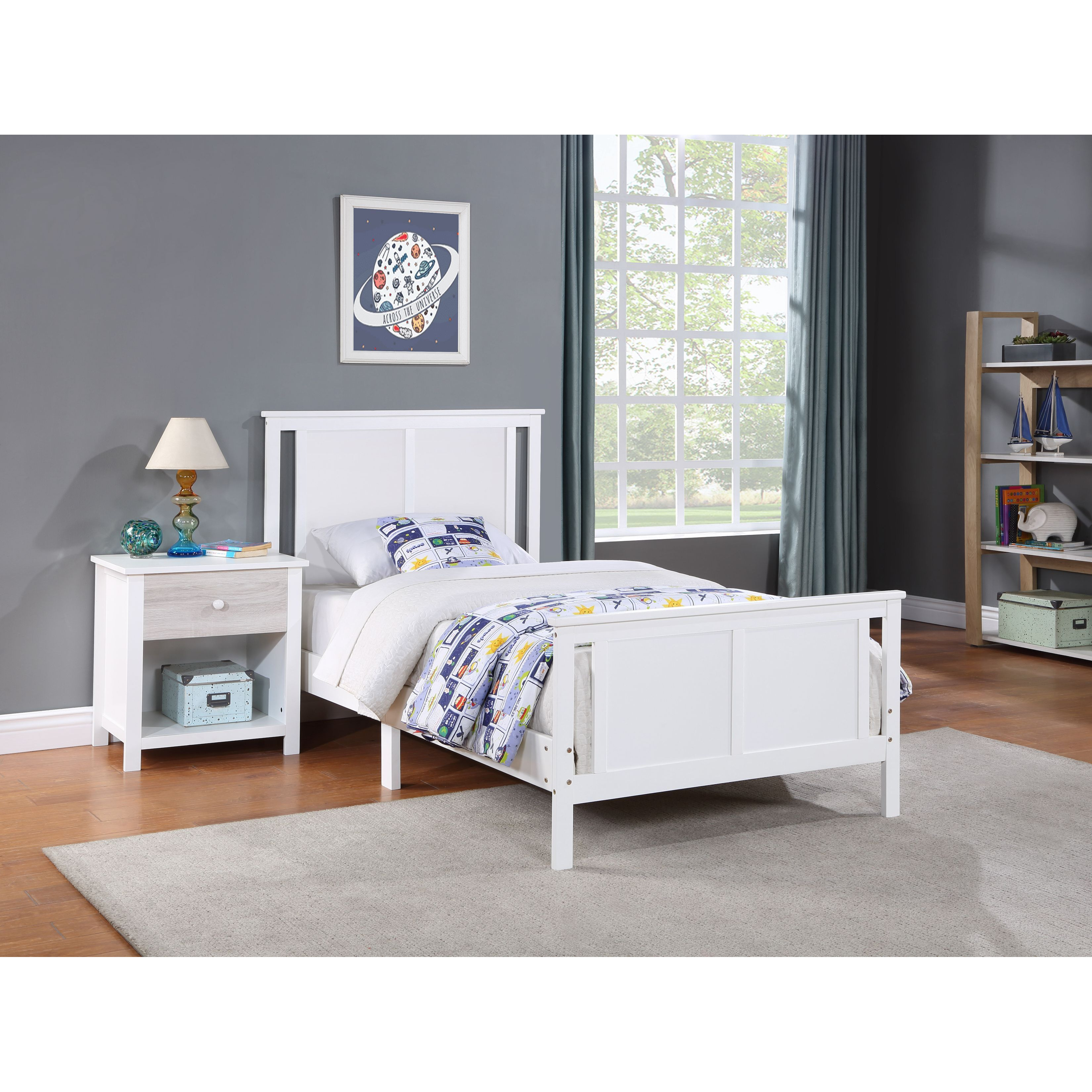 Connelly Twin Bed Whiterockport Gray(D0102H7Cin8)