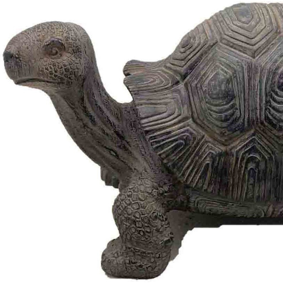 11"" Dark Brown Tortoise Indoor Outdoor Statue