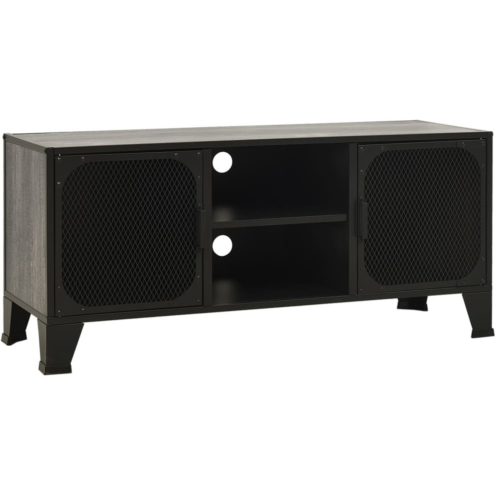 Vidaxl Tv Cabinet Gray 41.3"&quotX14.2"&quotX18.5"" Metal And Mdf