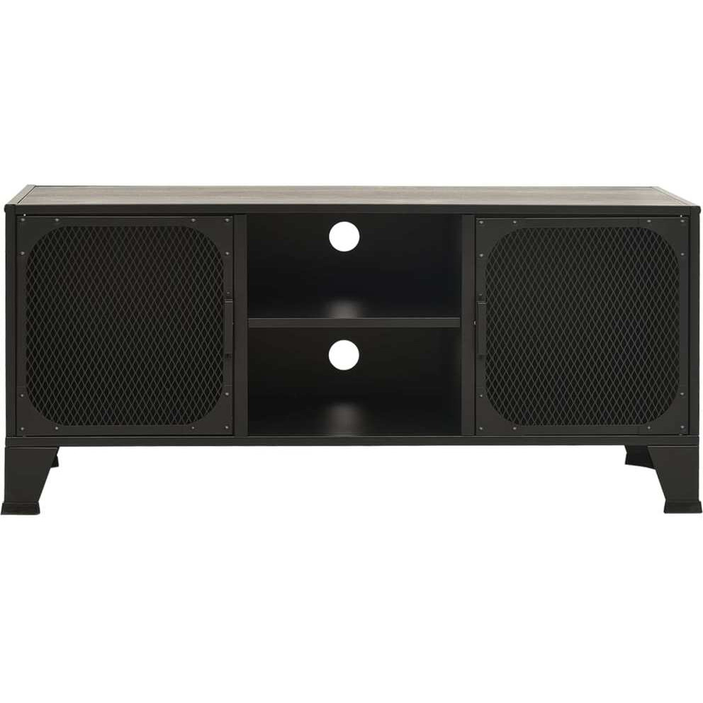 Vidaxl Tv Cabinet Gray 41.3"&quotX14.2"&quotX18.5"" Metal And Mdf