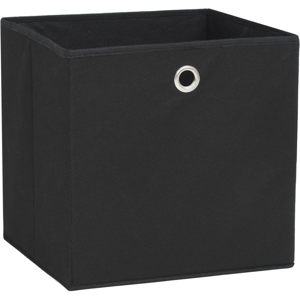 Vidaxl Storage Boxes 4 Pcs Non-Woven Fabric 11"&quotX11"&quotX11"" Black
