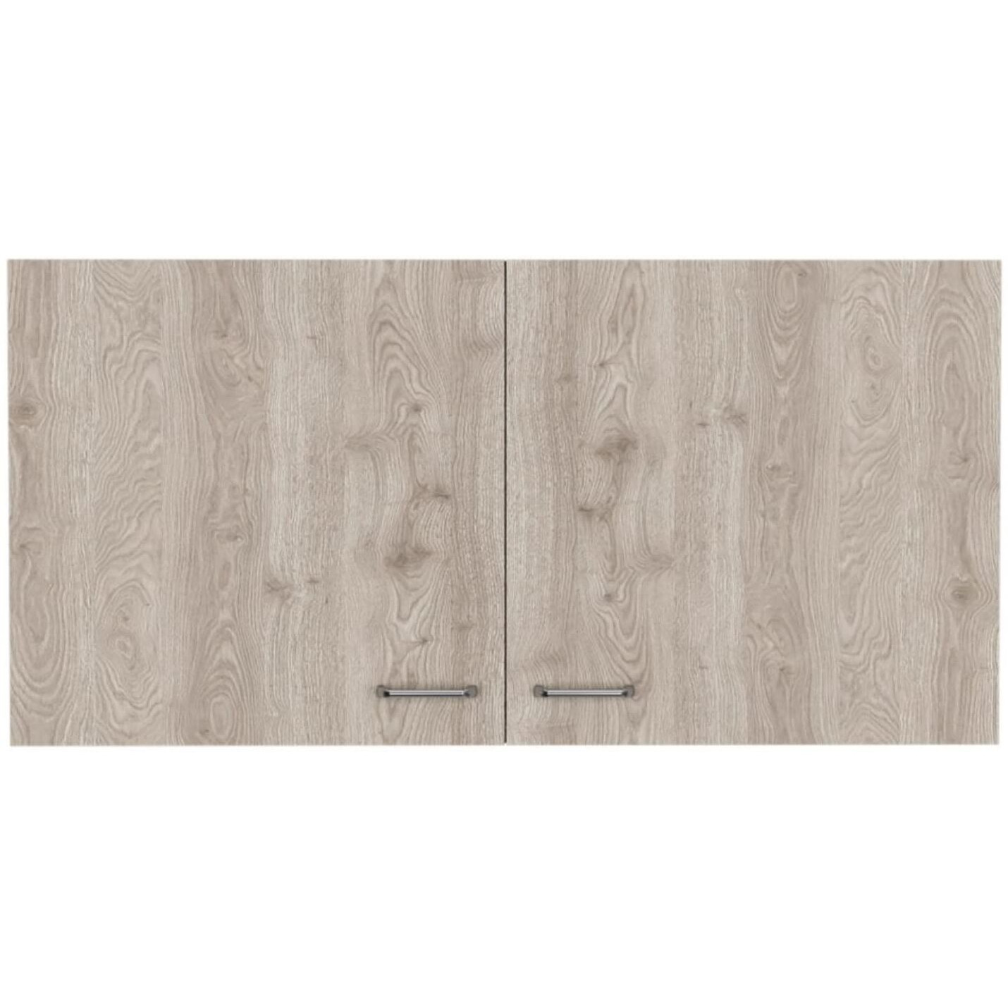 Depot E-Shop Alder Wall Cabinet  Two-Door Cabinet  Internal Shelf-Light Grey  For Kitchen