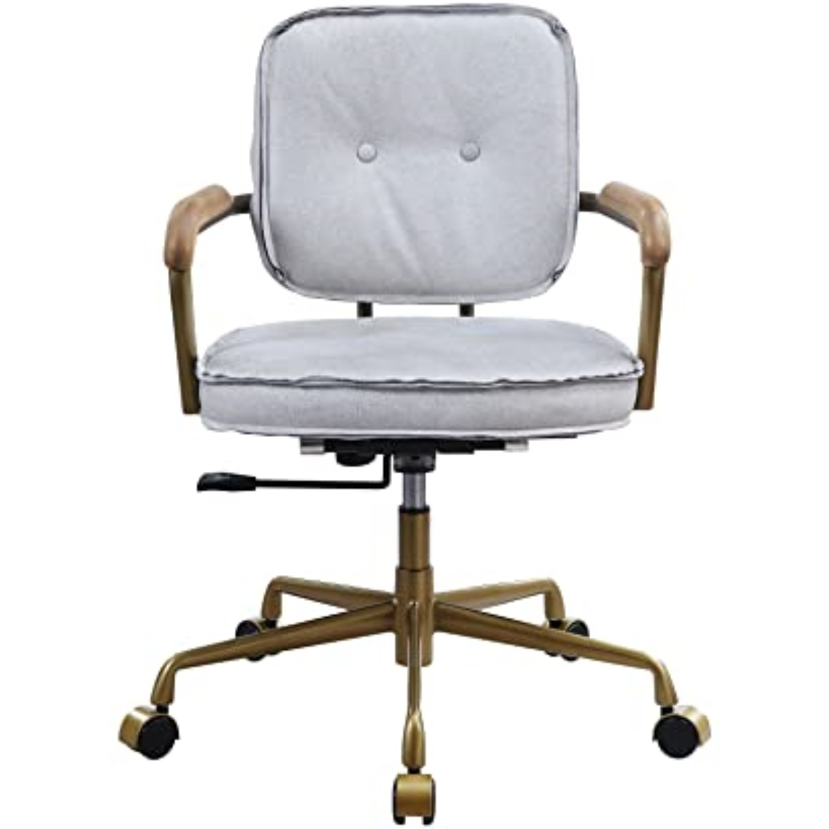 Siecross Office Chair  Vintage White Top Grain Leather (93172)