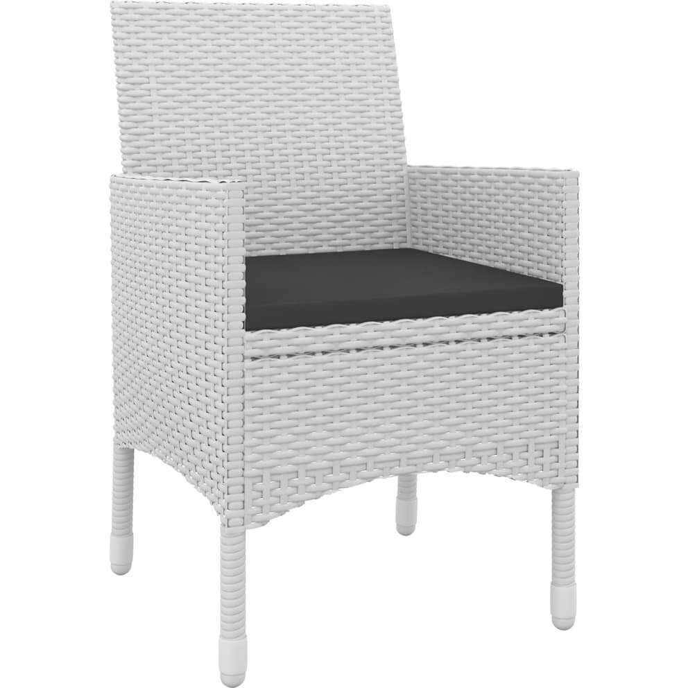 Vidaxl 5 Piece Patio Dining Set With Cushions Poly Rattan And Glass
