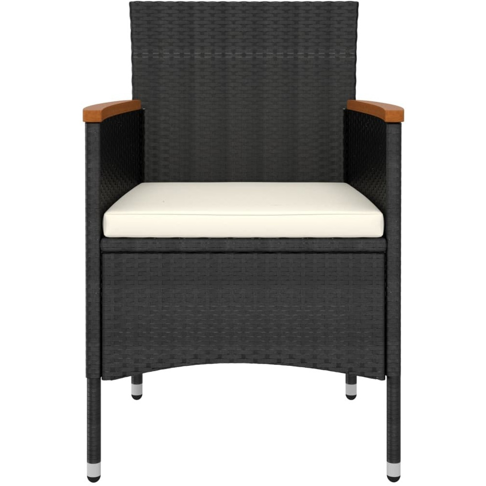 Vidaxl 5 Piece Garden Lounge Set Poly Rattan Black