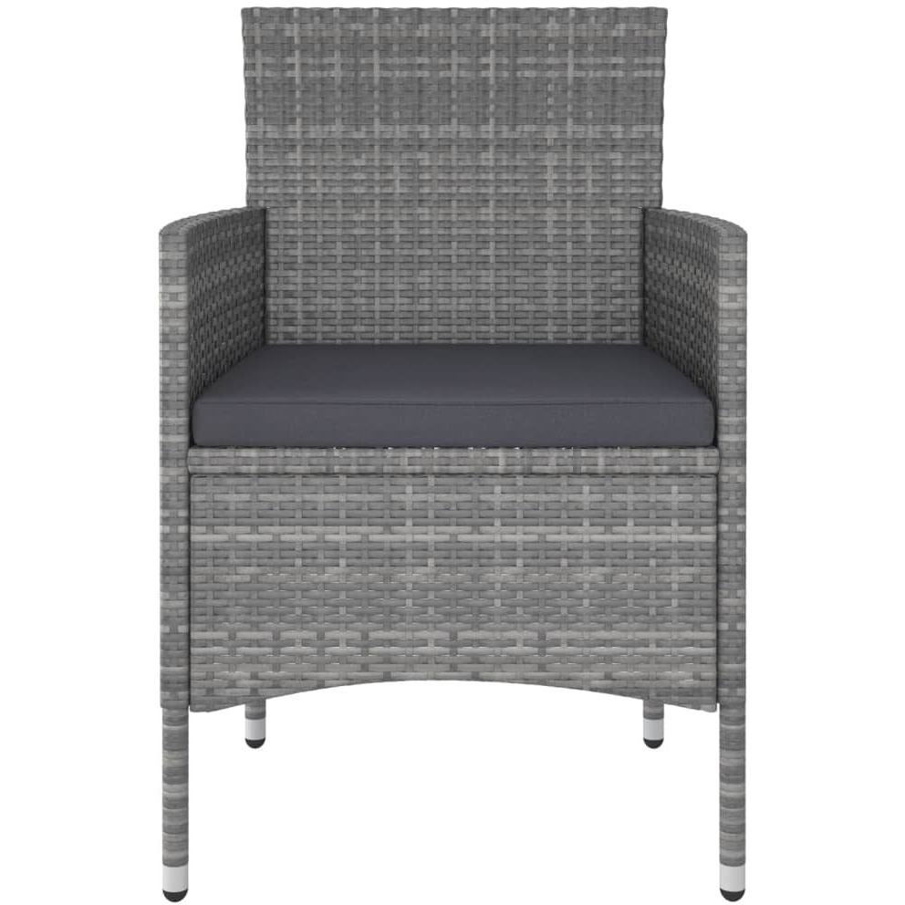 Vidaxl 5 Piece Garden Lounge Set Poly Rattan Grey