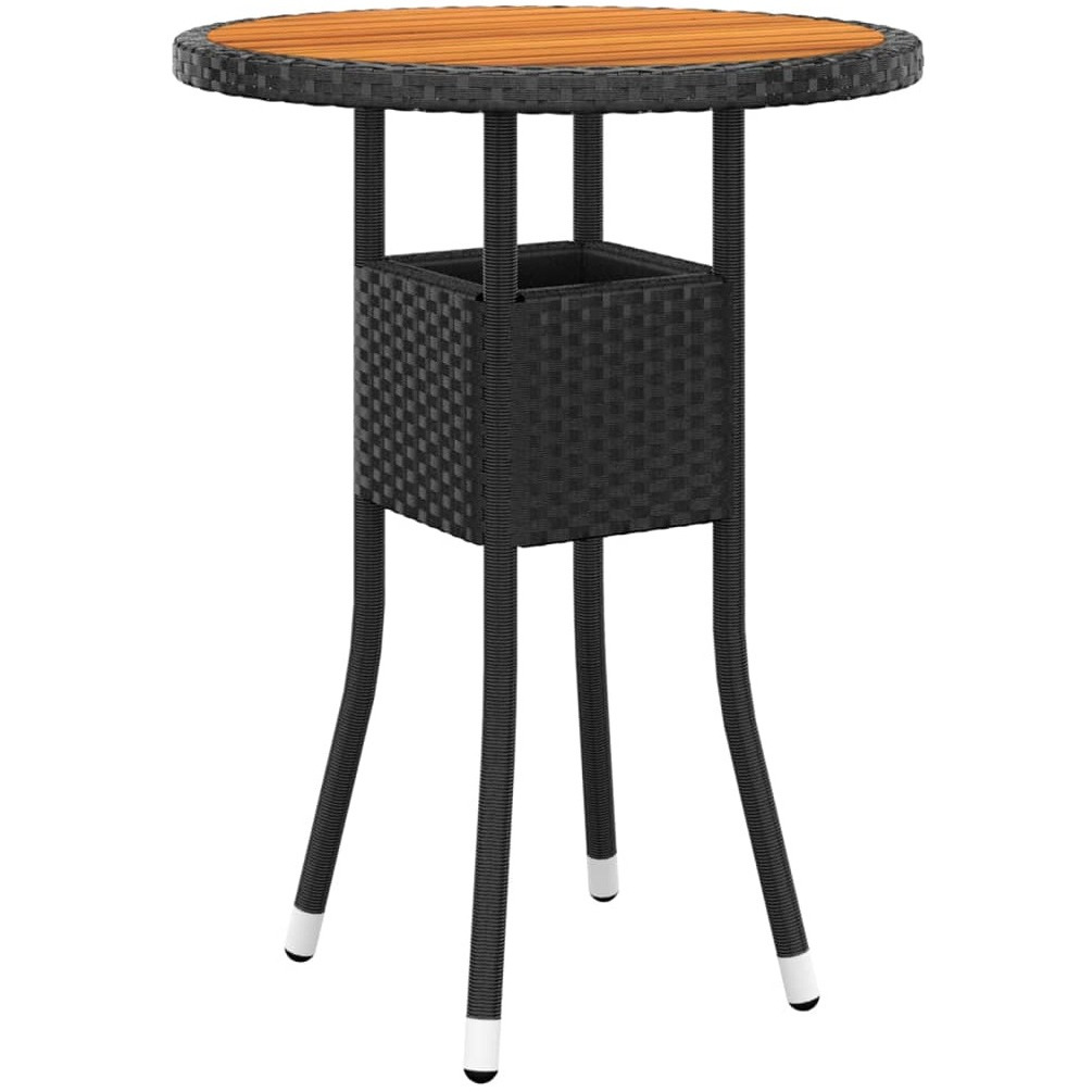 Vidaxl 5 Piece Garden Lounge Set Poly Rattan Black