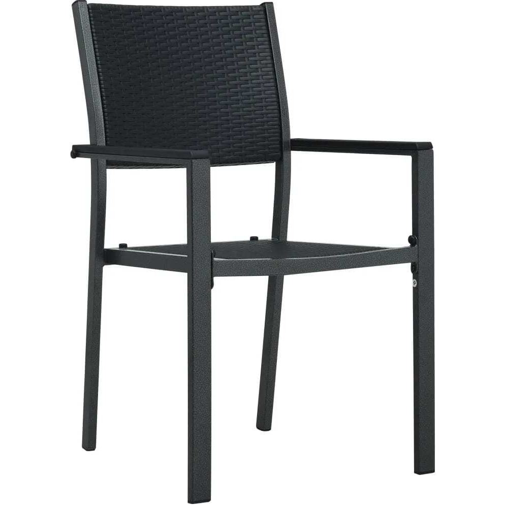 Vidaxl 9 Piece Patio Dining Set Black