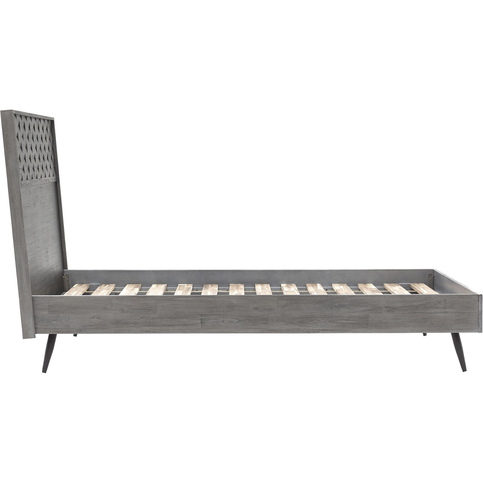 Makena Queen Platform Bed Frame In Grey Acacia Wood