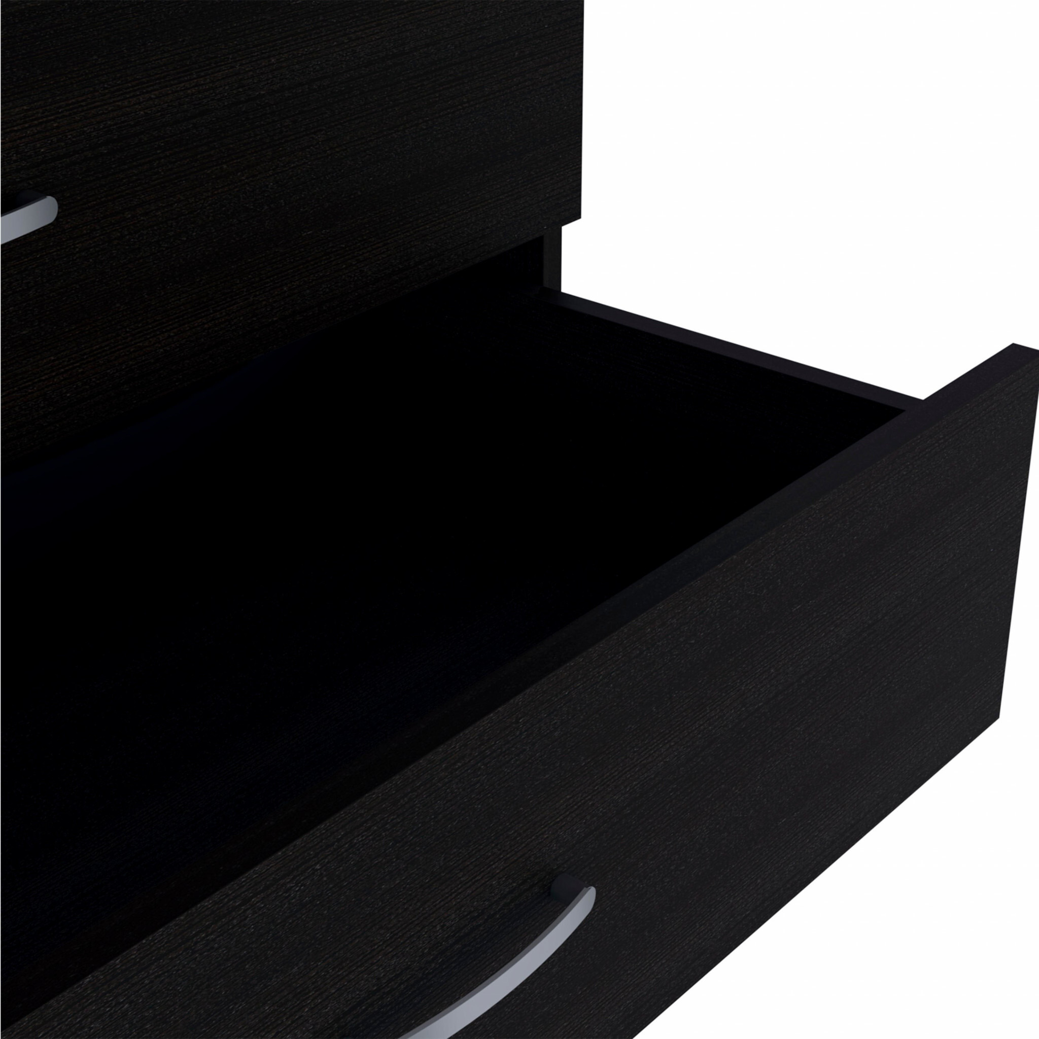 29"" Black Three Drawer Dresser