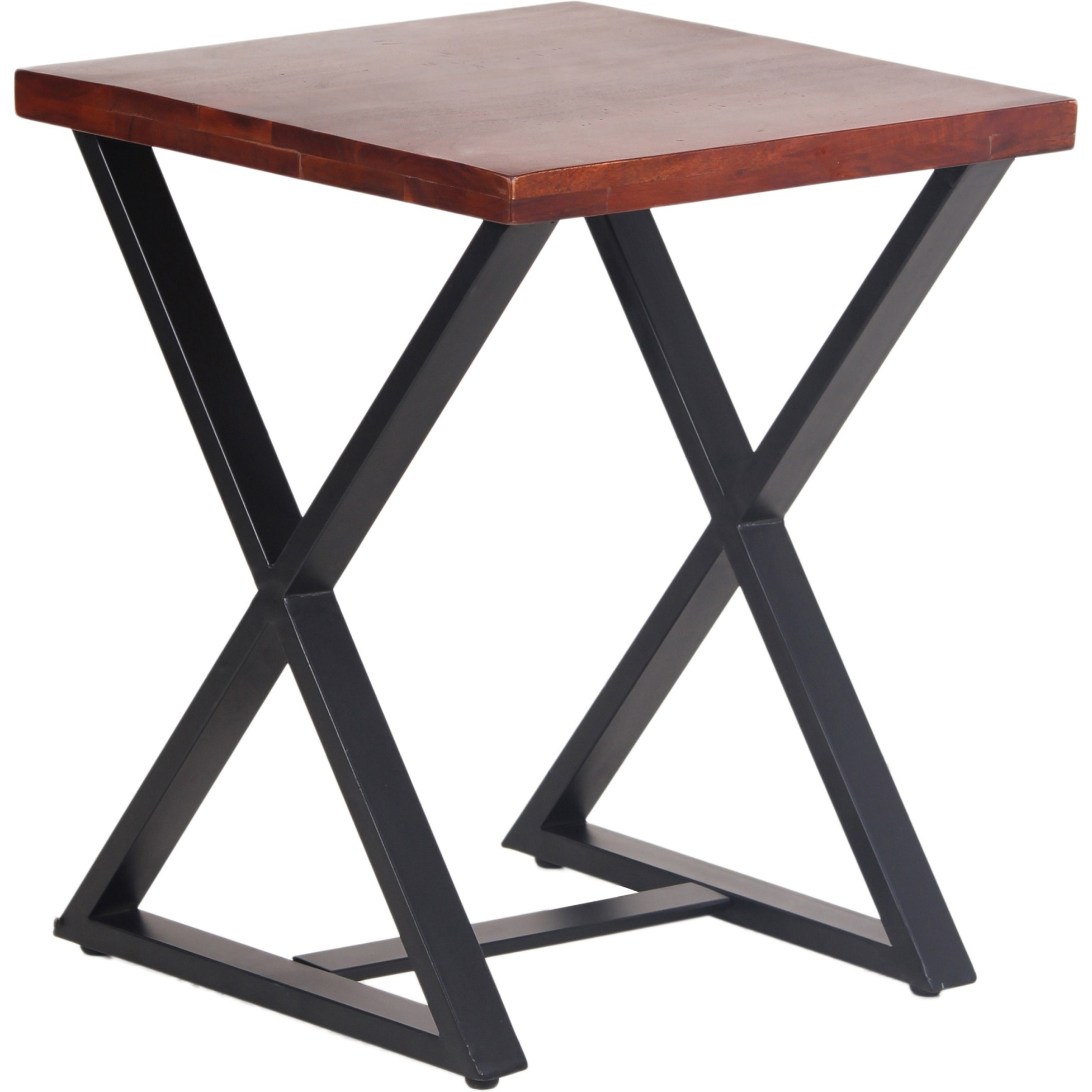 Amerihome Acacia Cross Leg Side Table