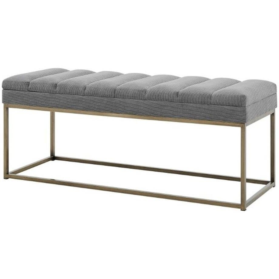 Npd Furniture And More Darius Kd Fabric Bench  Gray