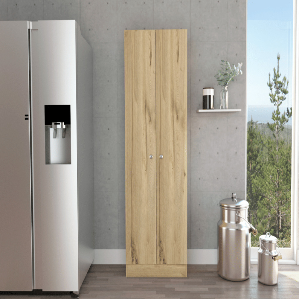 Storage Cabinet Pipestone  Five Shelves  Light Oak  Black Wengue Finish(D0102Hge14V)