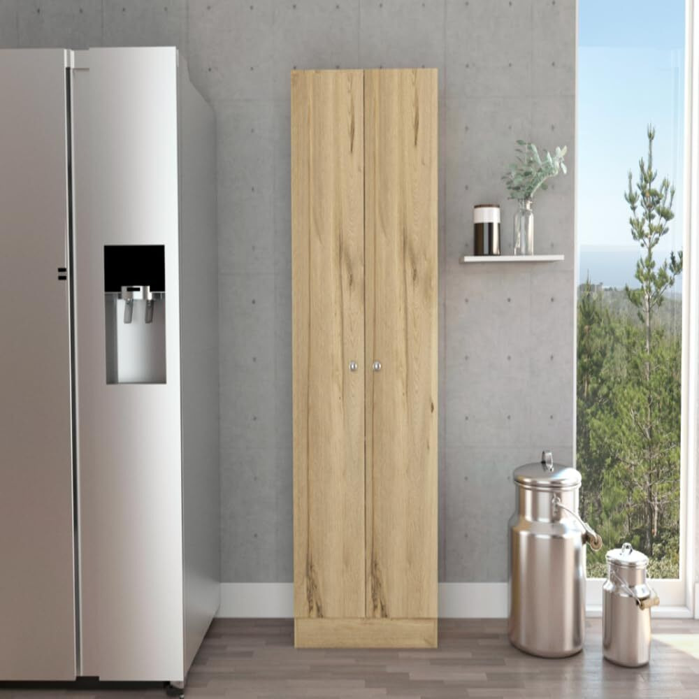Storage Cabinet Pipestone  Five Shelves  Light Oak  Black Wengue Finish(D0102Hge14V)