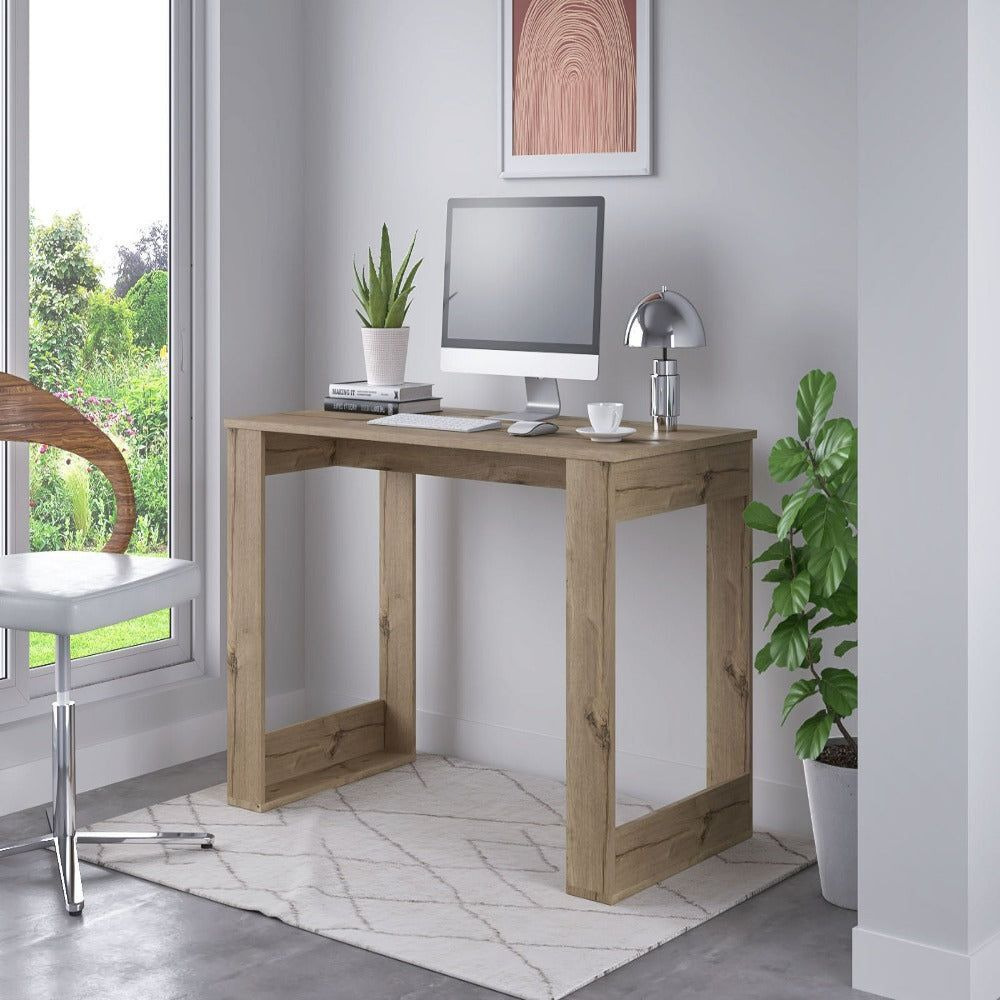 Computer Desk Albion With Ample Worksurface And Legs  Light Oak Finish(D0102Hge1Ey)