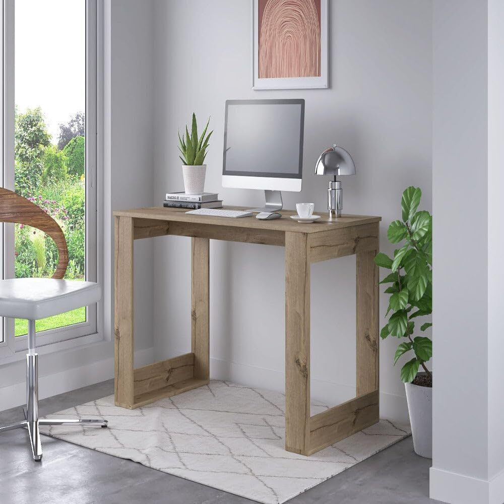 Computer Desk Albion With Ample Worksurface And Legs  Light Oak Finish(D0102Hge1Ey)