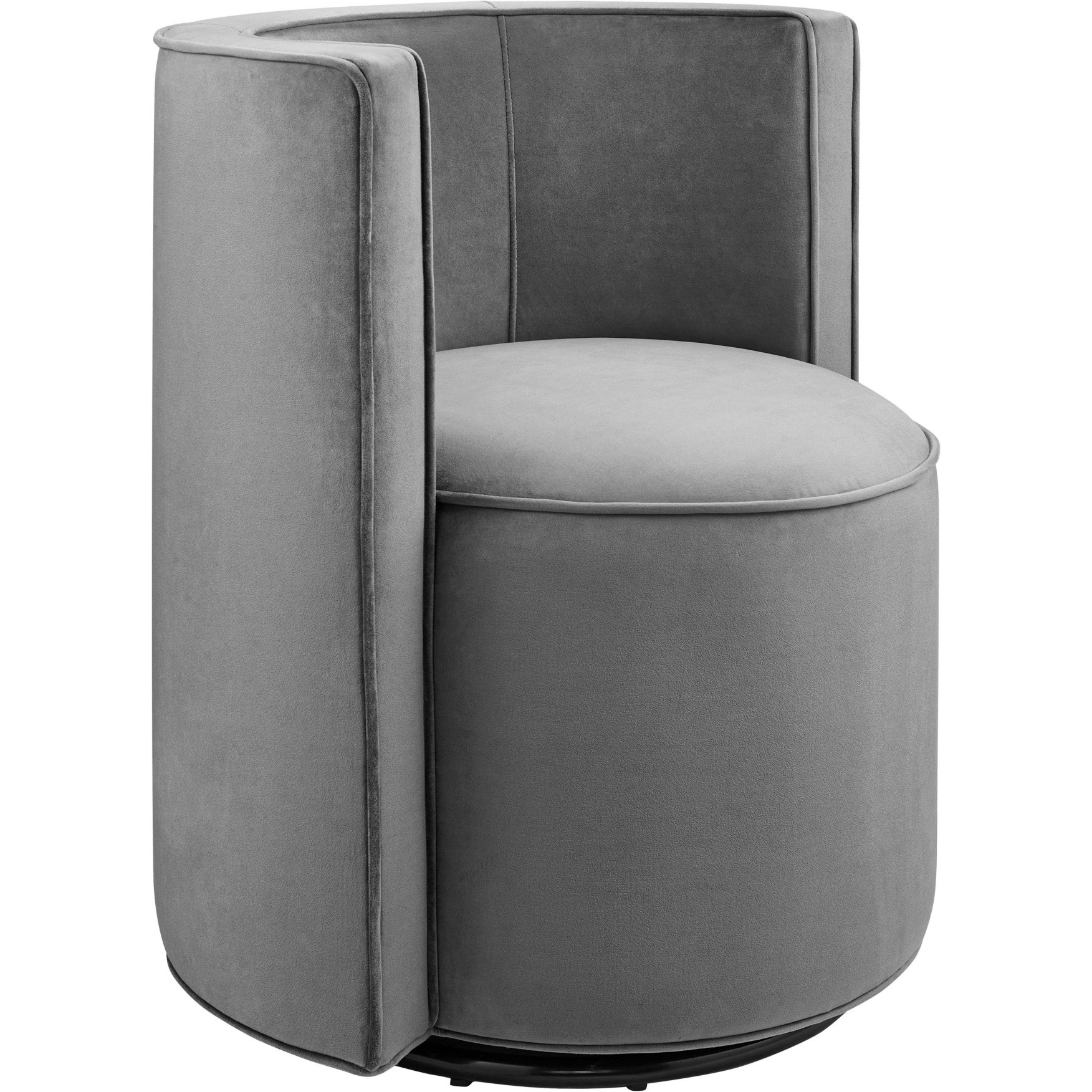 Della Performance Velvet Fabric Swivel Chair