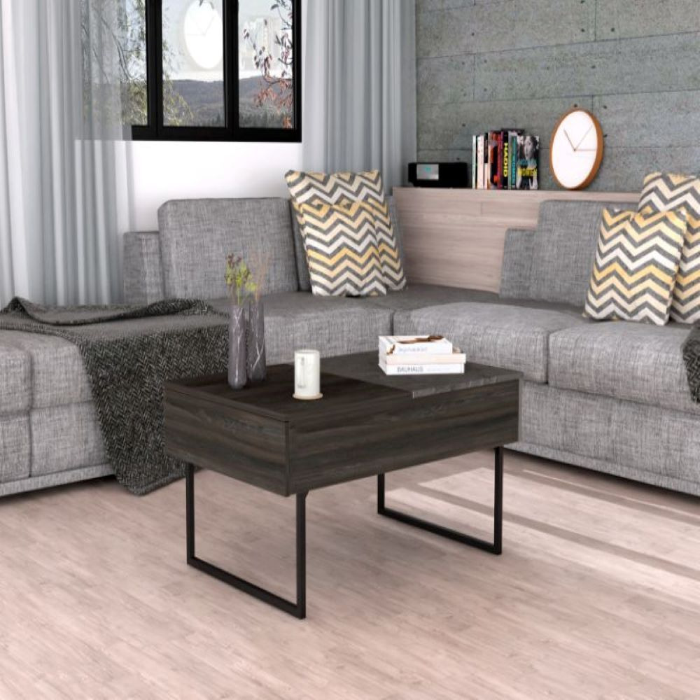 Lift Top Coffee Table 2 Dazza  One Drawer  Carbon Espresso  Onyx Finish(D0102Hge6Aa)