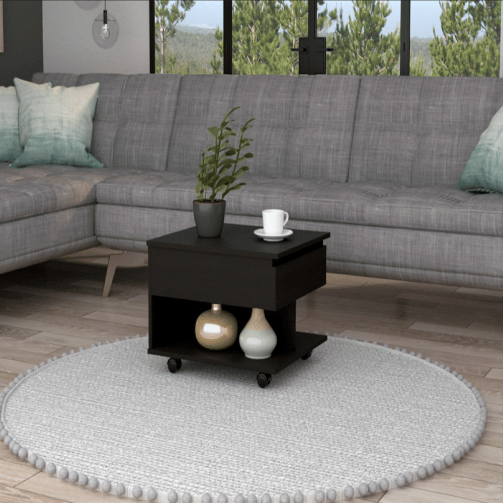 Lift Top Coffee Table Mercuri  Casters  Black Wengue Finish(D0102Hgeyb7)