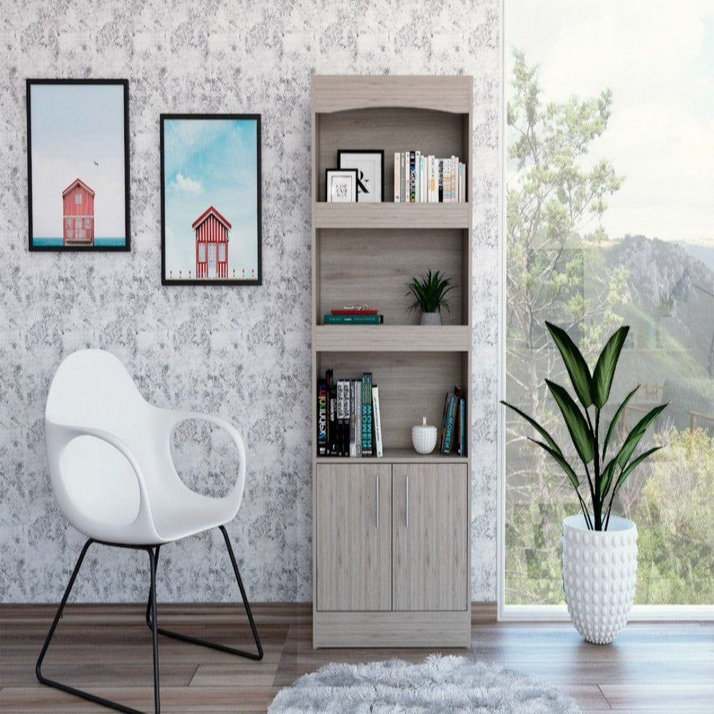 Bookcase Denver Metal Hardware  Light Gray Finish(D0102Hge6Iu)