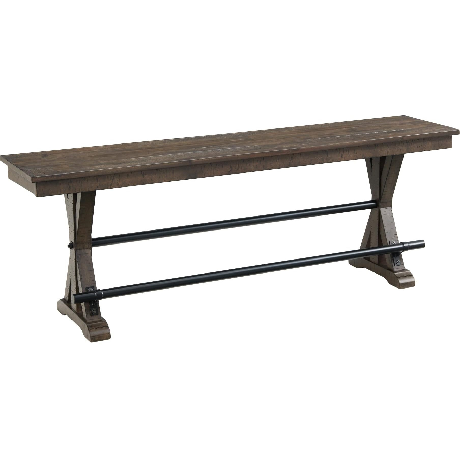 Backless Counter Bench  68"" In Brushed Charcoal