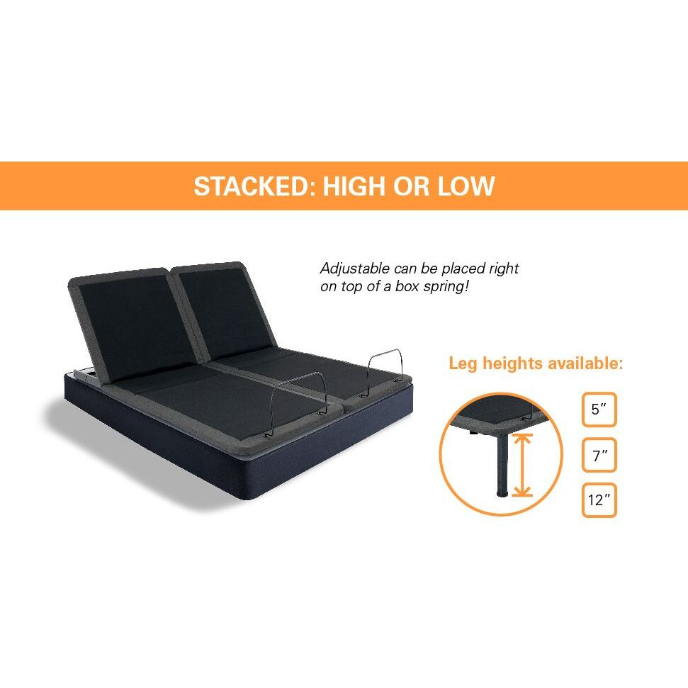 Realcozy Quick Assembly Queen Size Adjustable Bed Frame(D0102H5T4Z8)