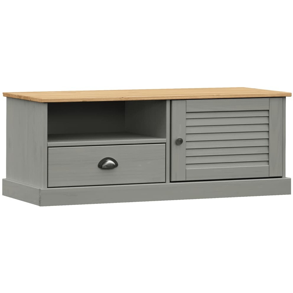 Vidaxl Tv Stand Vigo Gray 41.7"&quotX15.7"&quotX15.7"" Solid Wood Pine